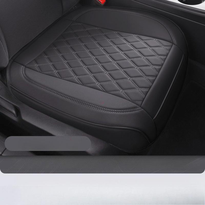 1PCS Nappa Leather Car Seat Cover Anti-Slip and Full Wrap Driver Car Seat Protector Mat Front Bottom Car Seat Cushion Cover
