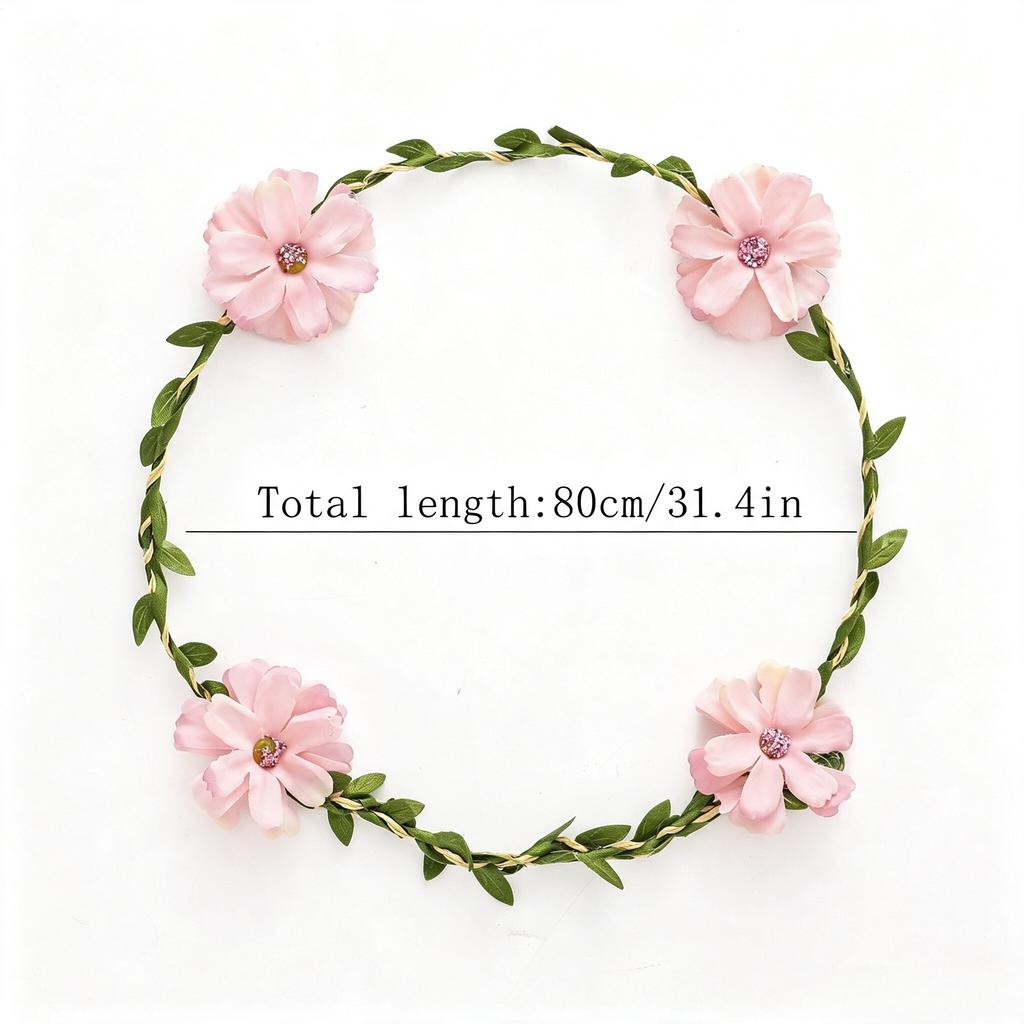 1Pcs Fairy Costume Accessories for Women, Flower Vine Wrap Upper Arm Cuff, Floral Headband, Elf Renaissance Forest Cosplay Decor