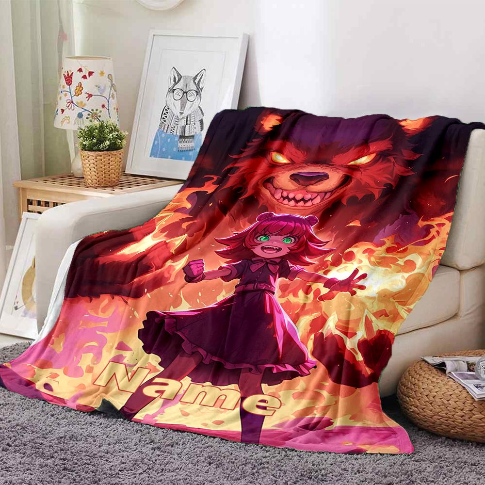 Custom Name League of Legends Theme Printed Blanket - Perfect for Couch, Bed, Travel & Outdoor Use | Machine Washable, Cozy & Durable.