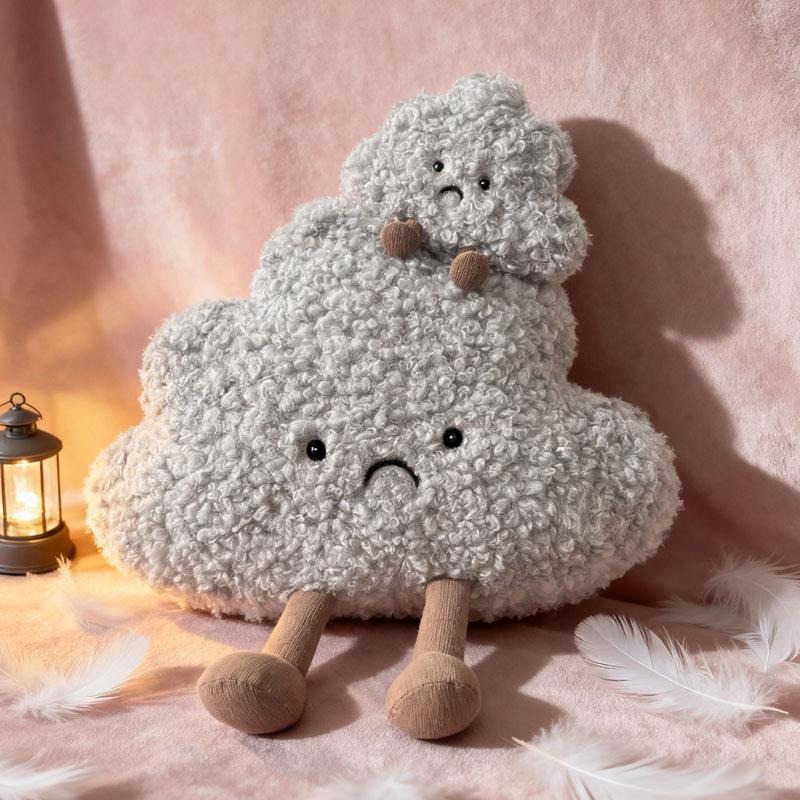 Jucării de pluș meteo creative pentru copii Păpușă de desene animate Soare Lună Nor Drăguță Moale Umplută Design Fulg de Nea Picătură de Ploaie Decor de Festival Cadou