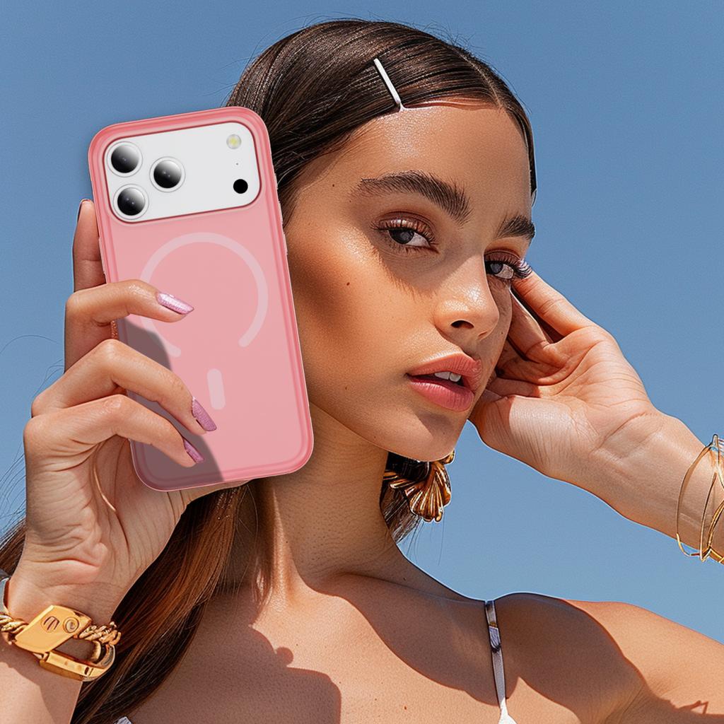 For iPhone 17 Pro Case PC+TPU Skin Touch Anti-drop Phone Cover Compatible with MagSafe