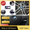 QSLE3 Hot For For All BMW E46 E39 E38 E90 E60 E36 F30 F20 X1 X3 X5 M Logo Car Steering Wheel Hub Caps Center Emblem Badge Sticker