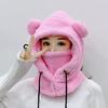 Windproof Winter Hats Balaclavas Mask Earflap Earmuff Cold Weather Bear Ear Hat  Women Girls