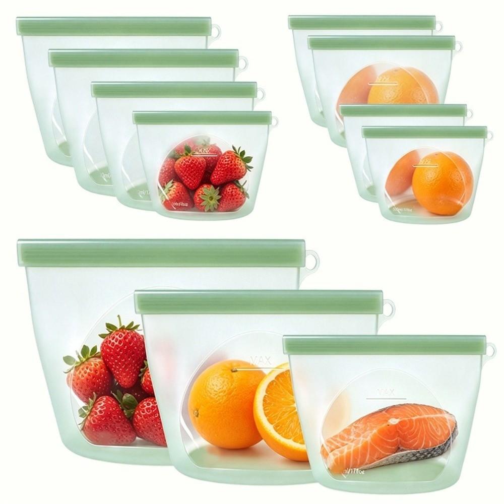 Moisture-proof Refrigerator Food Storage Bag Silicone Fruit Freezer Seal Bag for Kitchen