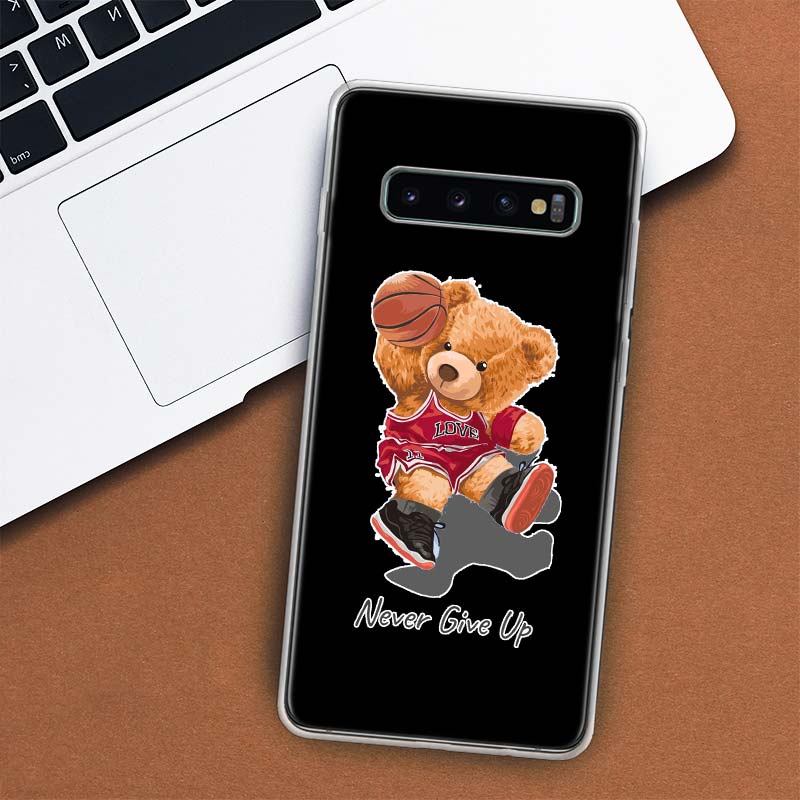 Fashion Brand Bear Phone Case For Samsung Galaxy M21 M12 M31S M32 M51 M52 Note 20 Ulte 10 Plus 9 8 J4 J6 + J8 M11 F52 F62