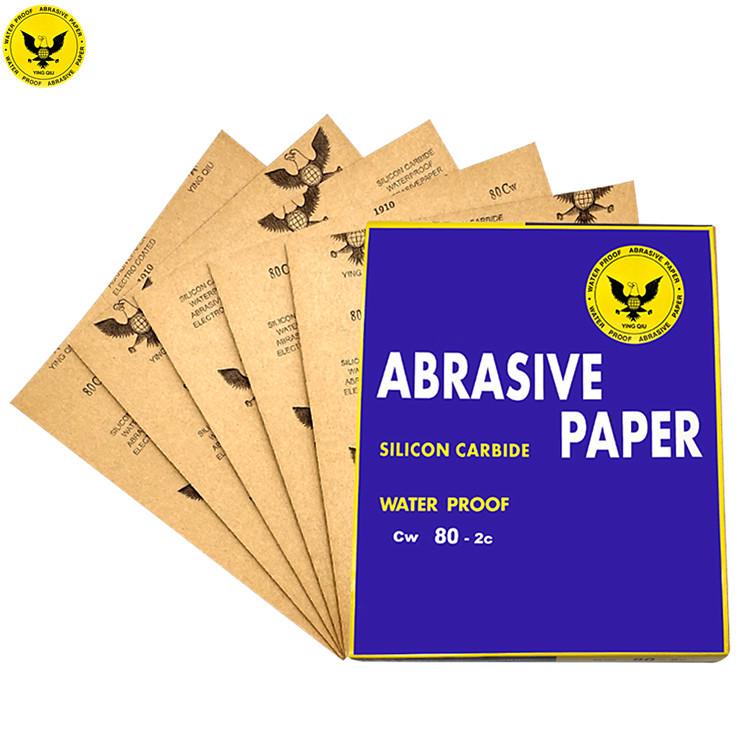 Eagle Ball Waterproof Silicon Carbide Sandpaper 60#-100# for Wet Polishing and Grinding.