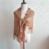 New Spring And Autumn Silk Scarf Thin Lace Triangle Scarf Women With Cheongsam Hanfu Shawl Fringe Scarf