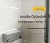 Invisible Retractable Clothesline: Wall-Mounted Stainless Steel Rope Rack for Indoor Drying