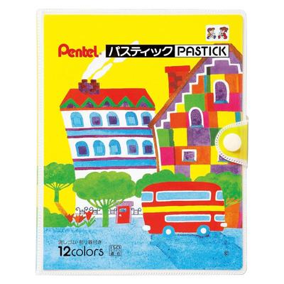 PENTEL Color Wax Crayons for Children, 12 Colors