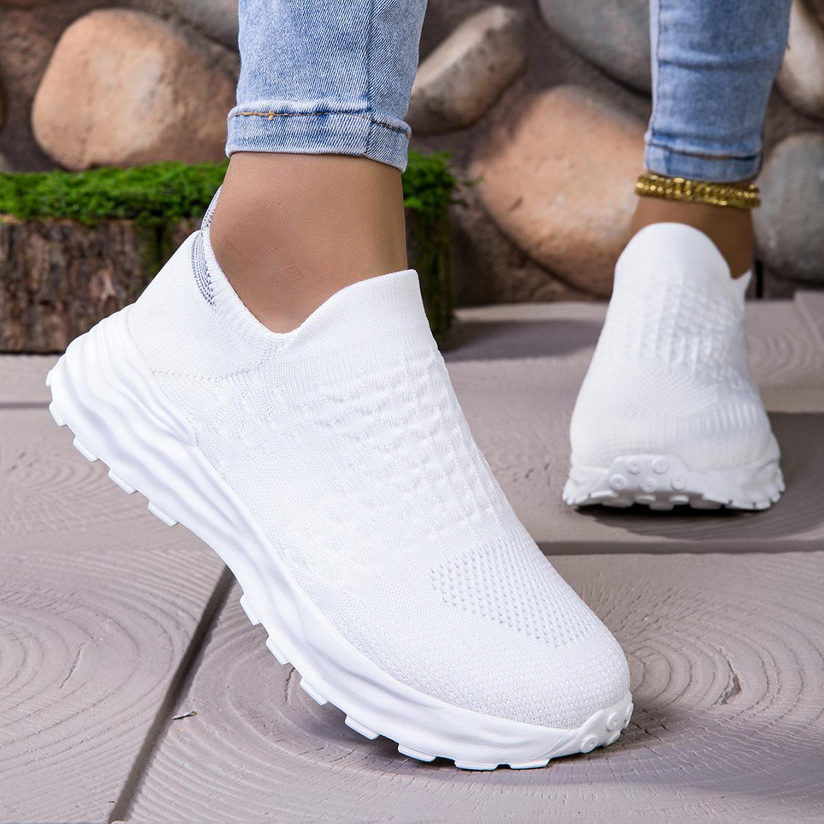 

Sneaker Size Sneakers Casual Sports Couple Shoes Flying Woven Men S And Women S Shoes 36 белый
