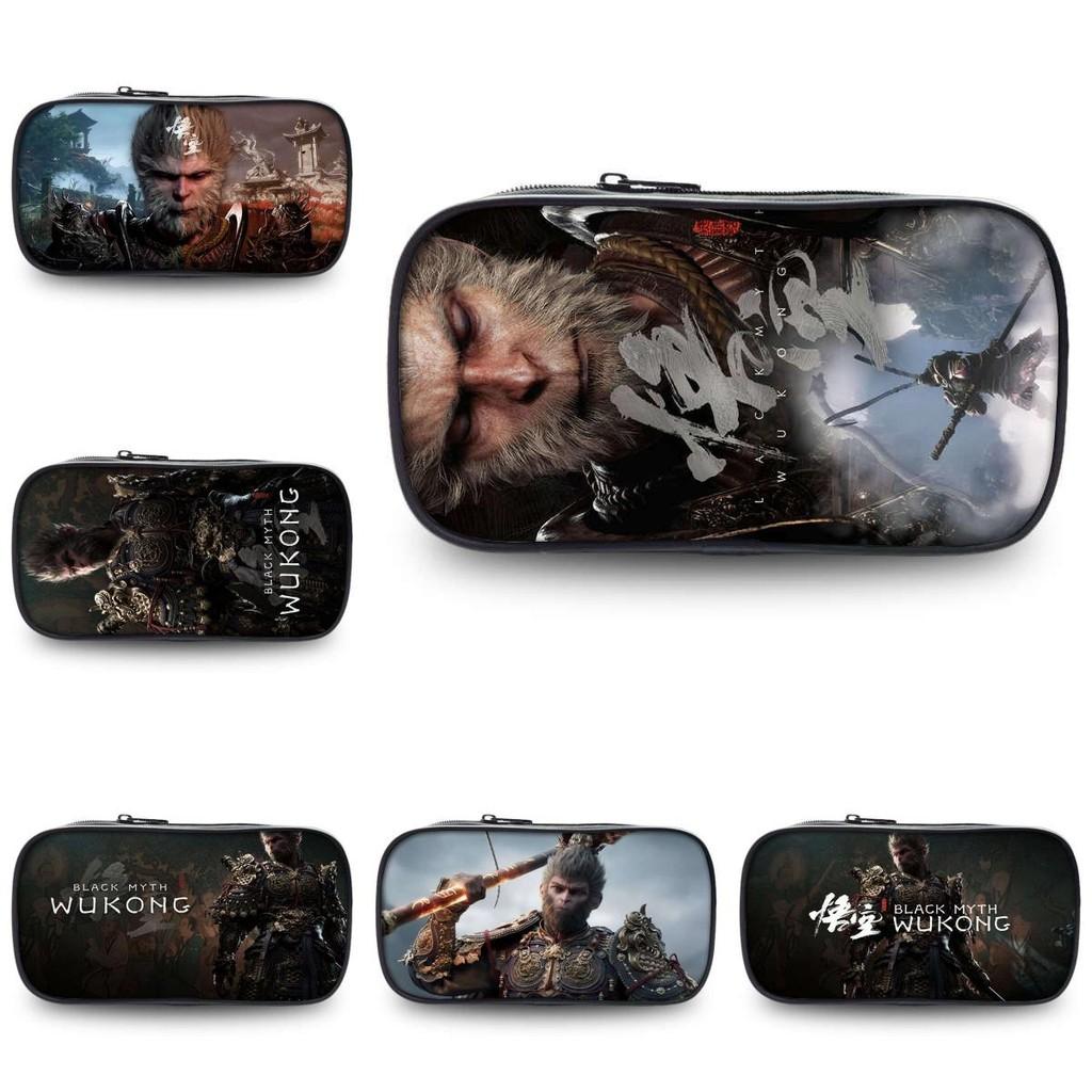 Wukong Myth Black Pen Case Double Layered  Large Capacity Fashionable Simple