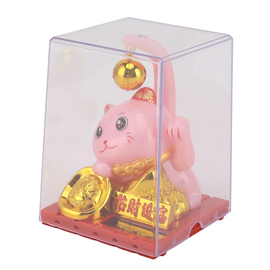 Arm Waving Fortune Cat Solar Powered Light Induction Lucky Cat Decoration for Desks Windows Car