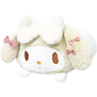 Hatayama Shoji Sanrio Nesoberi Kissen, Weiß, Charakter Plüschkissen, Innendekoration, Niedlich, My Melody, Ungefähr 35 cm lang