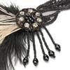 Hairhoop Tassel Design Bridal Headwear Feather Feather Rhinestone Headband for Women