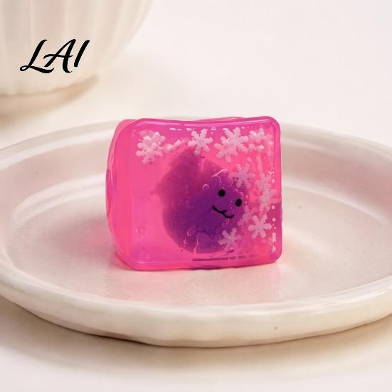 Stress Relief Squeeze Toy Halloween Ghost Cube Toy Pumpkin Bat with Clear Snowflake Hand Relaxation Sensory for Party Favors Portable Ball