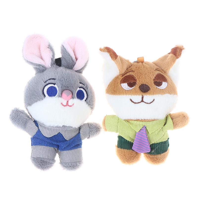 Cute Cartoon Animal Plush Pendant Doll Toy Stuffed Keychain Backpack Bag Ornaments Cute Fox Rabbit Kids Christmas Gifts