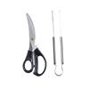 Easy To Use Heavy Duty Stainless Steel Multipurpose Clip BBQ Tongs Kitchen Scissors Food Shears