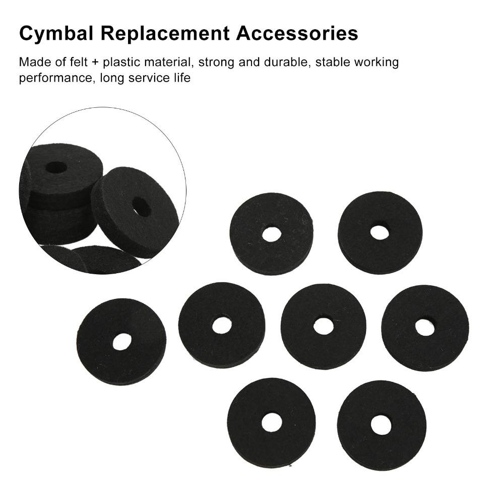 20PCS Black And Grey Color Plastic Felt Sleeves Cymbal Sleeve Replacement  For Drum Kits чёрный