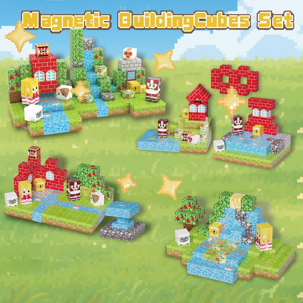 Creative Street View Magnetic Building Block Bricks Architectural Kit Diy Model Kids Tech Toy For Kid Gift