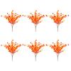 6 Pcs Artificial Fall Flowers UV Resistant Faux Plants Outdoor Decoration Realistic Fake Flower Bundles for Thanksgiving Porch Window Box Planter