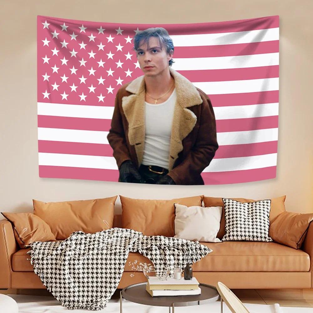 

Nicholas Chavezs American Flag Wall Tapesrty Actor Home Decor Bedroom Dorm Wall Hanging Background Cloth Festival Gift 74x94cm(29x37in)