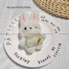 Cartoon Plush Rabbit Doll Brooch - Cute Soft Accessory with Heart Bag