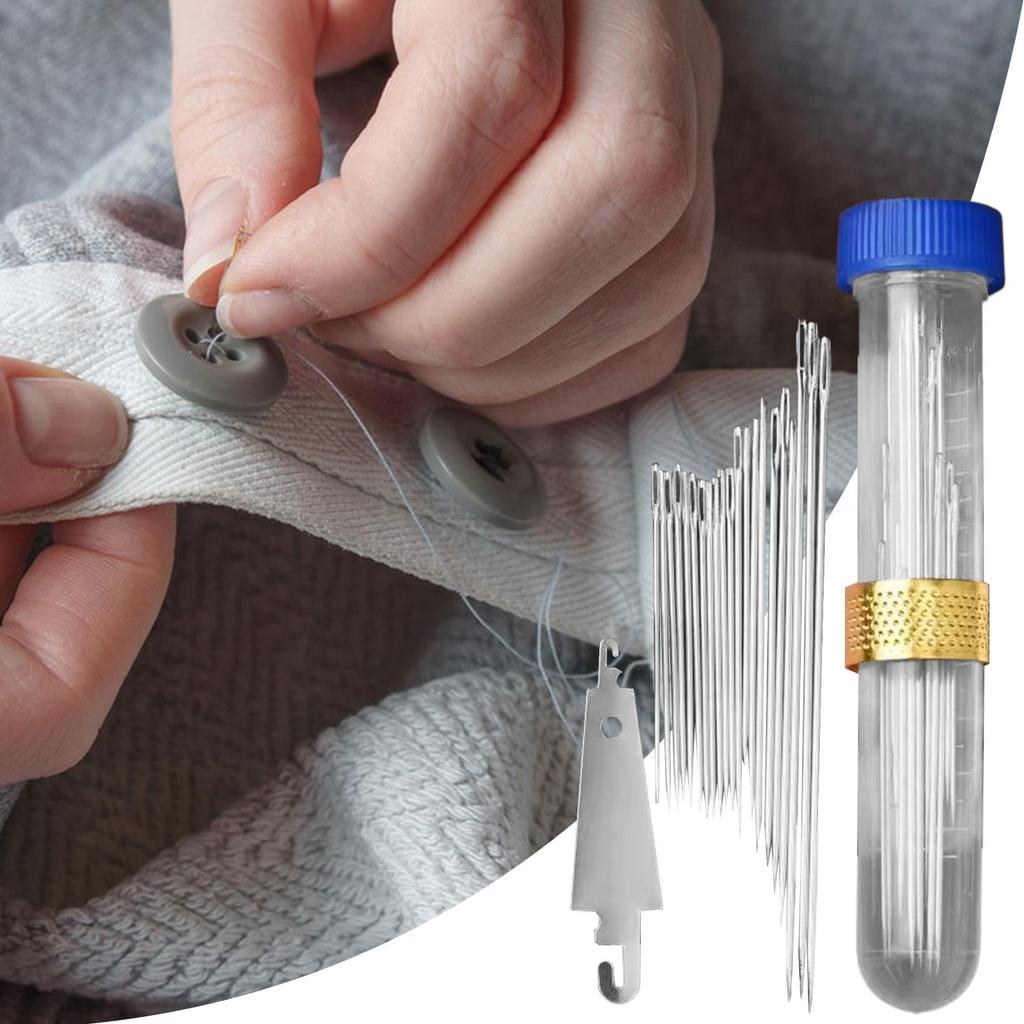 Sewing Needles Set Large Eye Needles Multi Size Clothing Sewing Embroidery Cross Needle Kits Home DIY Manual Tools