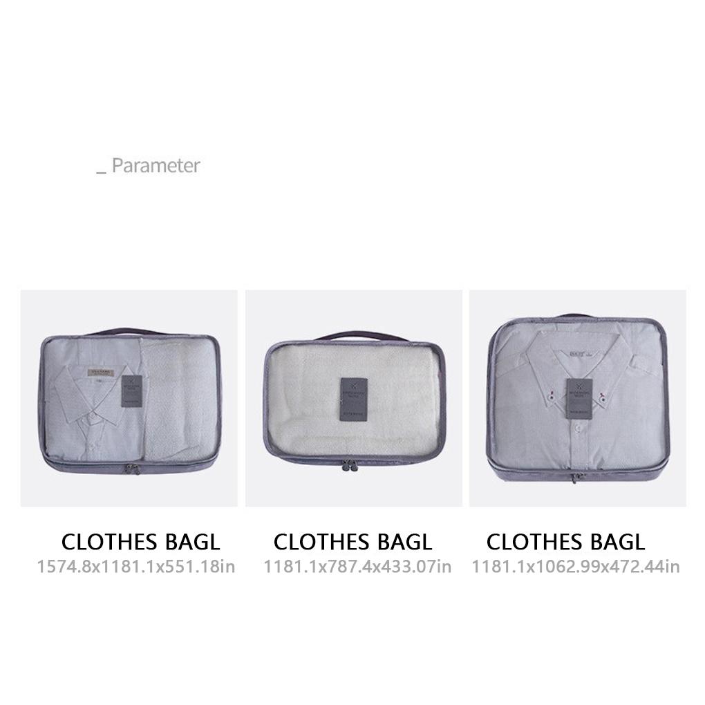 7 Pieces Travel Laundry Bag Packing Clothes Storage Organizer Luggage Holder Zipper Foldable Waterproof Shoes Underwear