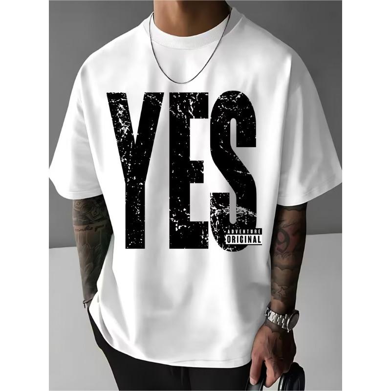Men's Streetwear T-Shirt, Casual Short Sleeve Tee, Comfortable Crew Neck, Suitable for Spring and Summer, Everyday T-Shirt | Street Fashion