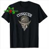 Vintage Conquistador Rüsthelm Totenkopf T-Shirt 100% Baumwolle Rundhals Sommer Kurzarm Lässig Unisex T-Shirt Größe S3XL