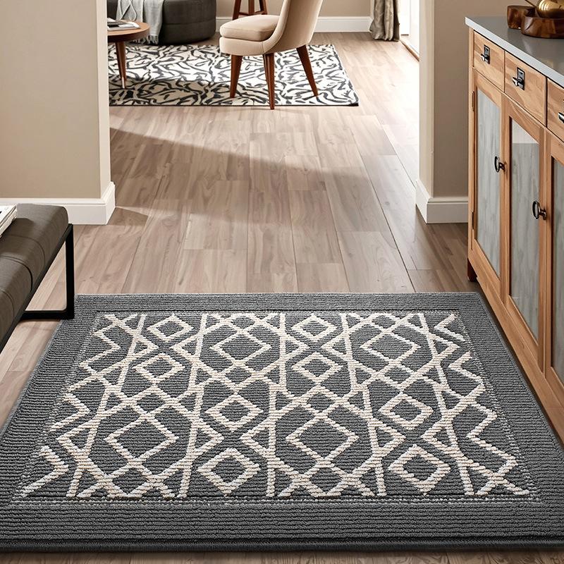 Entrance Door Mat for Hallway Skin-Friendly Polypropylene Woven Carpet Texture Anti-Slip Dustproof Durable & Safe Floor Rug