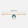 Tricolor Rainbow Wood Beads Tassel Curtain Magnetic Buckle Strap A Pair