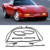 7pcs Full Weatherstrip Kit 9096GGW Water Resistance Rubber Car Seal Strip Set for C4 Coupe 1990‑1996