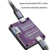 Portable USB C Cable Tester With Fault Detection Function Perfect For Testing 24Pin Type C Fast Charging Wire Checker