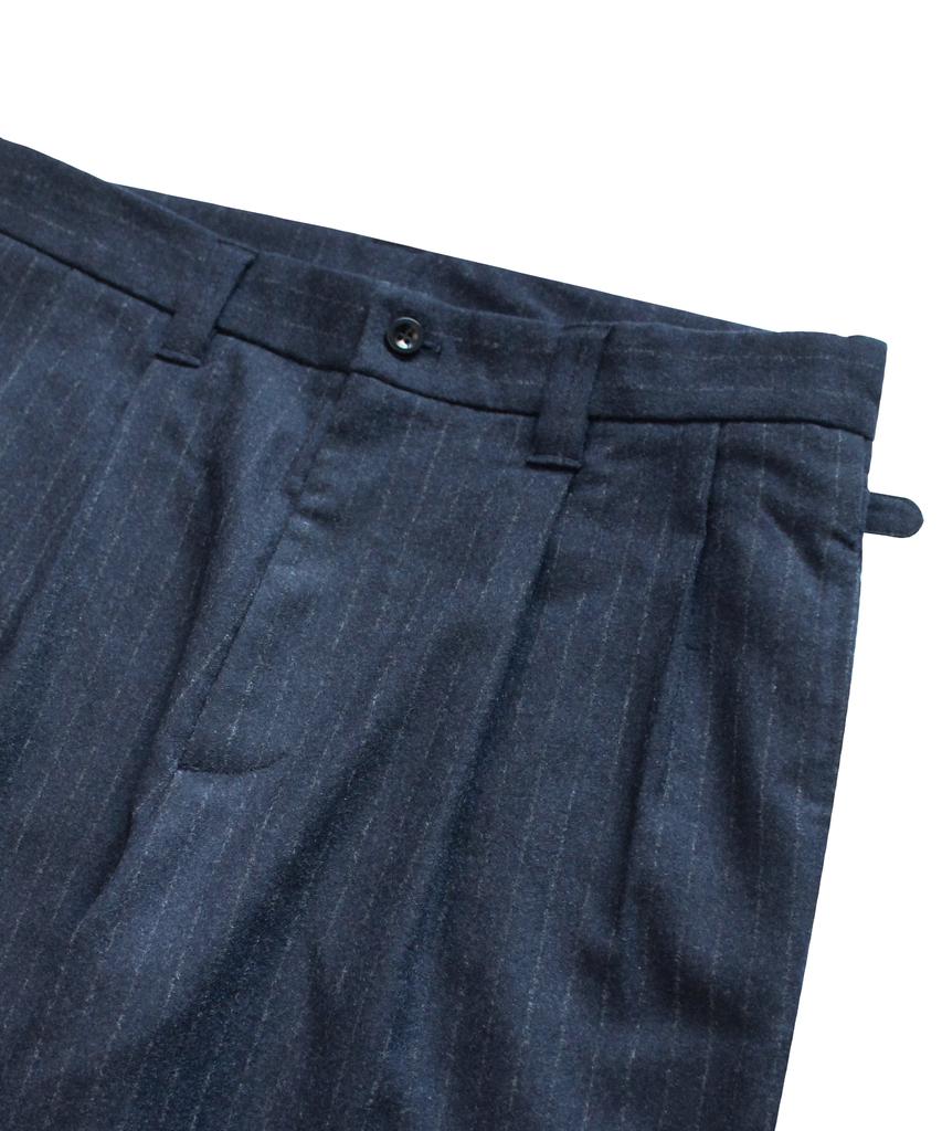 Digeule Wat Pants Wool Stripe Dark Navy