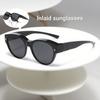 New Retro Classic Cat Eye Inlaid Women'S Sunglasses Fashion Ultra Light Neutral Driving Cycling Sunscreen Sunglasses