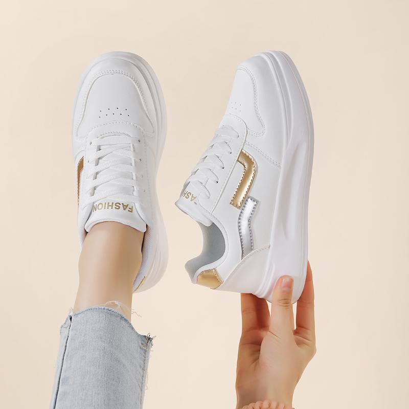 36-42 Women Sneakers Women's PU Leather Sneakers Sports Shoes Flats