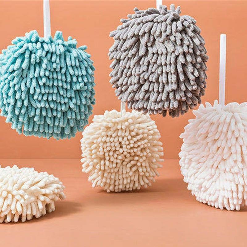 4Pcs Chenilles Hand Towel Wiping Cleaning Balls Quick Drying NonFading Color for Domestic and Office Cleaning
