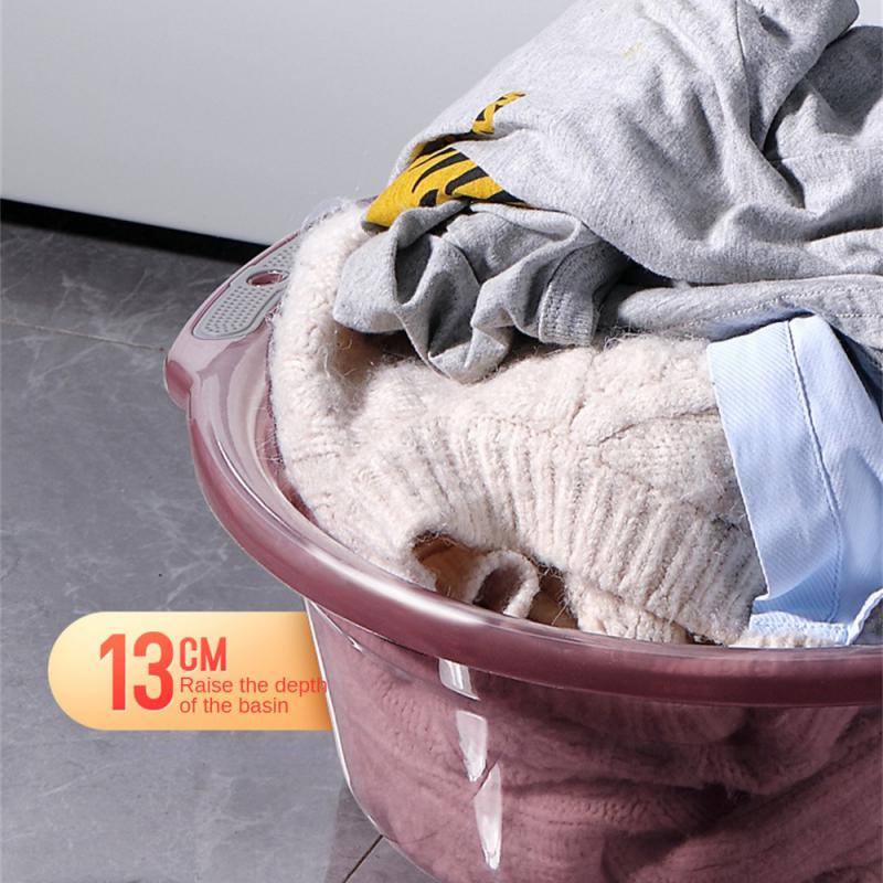 Laundry Tub Anti Slip Thickening Convenient Multipurpose Non-slip Space Saving Washbasin Easy-to-clean Plastic Basin Basin