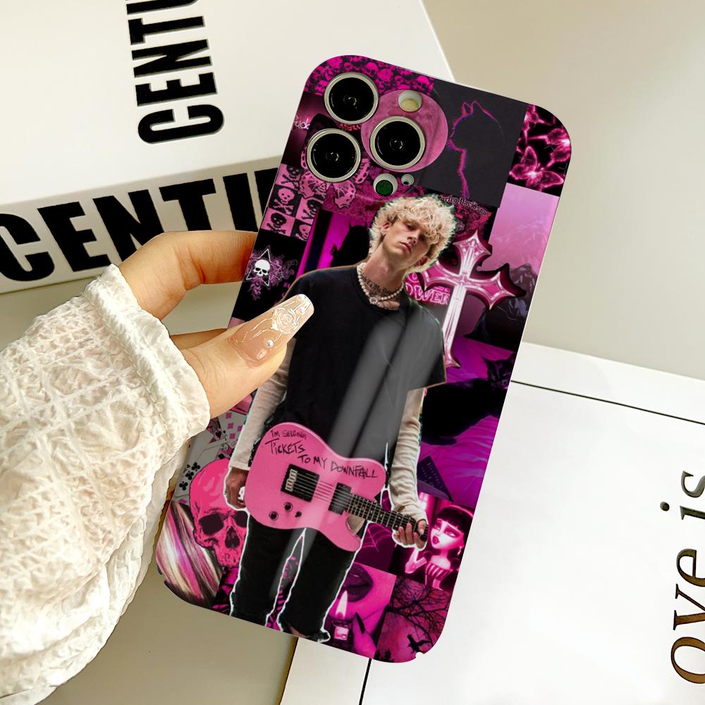 MGK M-Machine Gun Kelly Phone Case FUNDA For IPhone 16 15 14 13 12 11 Plus Pro Max Mini Precise Hole Matching Film Covers