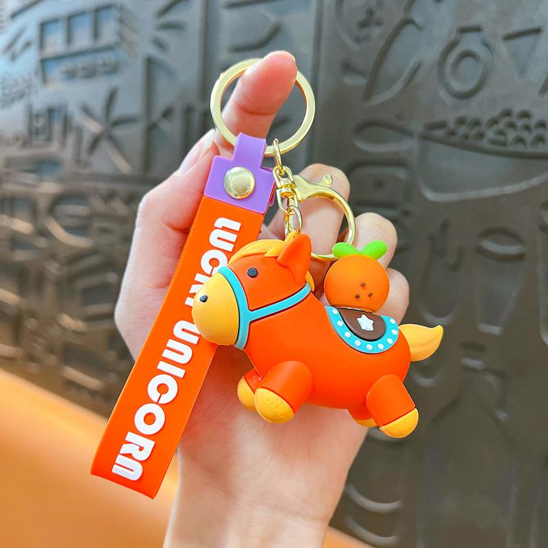 

Fortune Spinning Pony Keychain Pendant Decompression Spinning Pony Doll New Year Gift Fortune Pony Bag Decor Pendant Keychain оранжевый