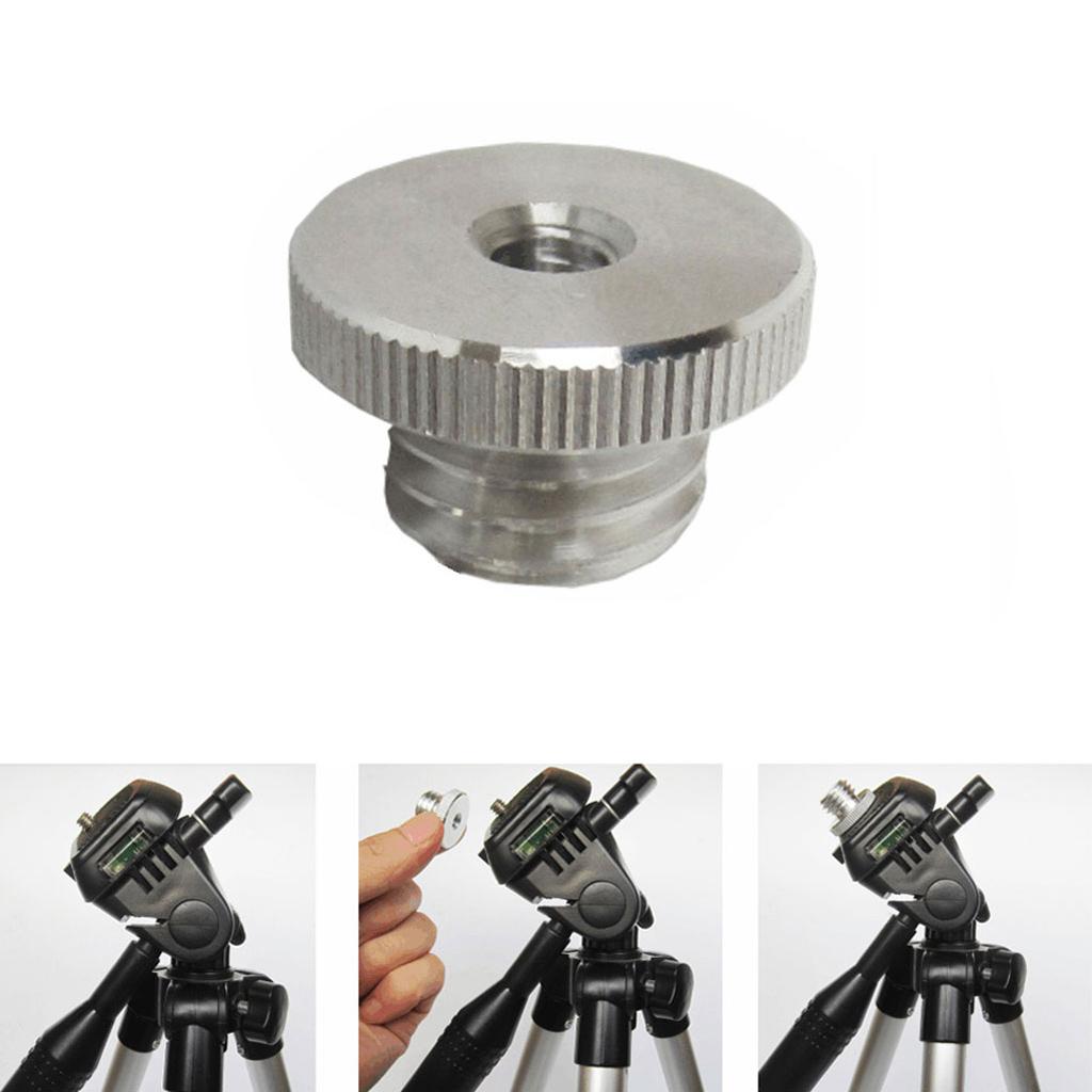 1/4'' To 5/8" Screw Adapter for 1/4'' Thread Lasers Level Rangefinder Tripod Stand 5/8" Adapter Sliver for Tripod Camera