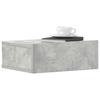 Hanging Nightstand Concrete Grey 40x30x15 cm Wood Based Material