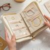 Schmucknotizbuch goldenes Aufbewahrungsbuch Reißverschluss Anti-Oxidation leichter Luxus High-End-Schmuck tragbar Reise Samt High-End-Aufbewahrungstasche