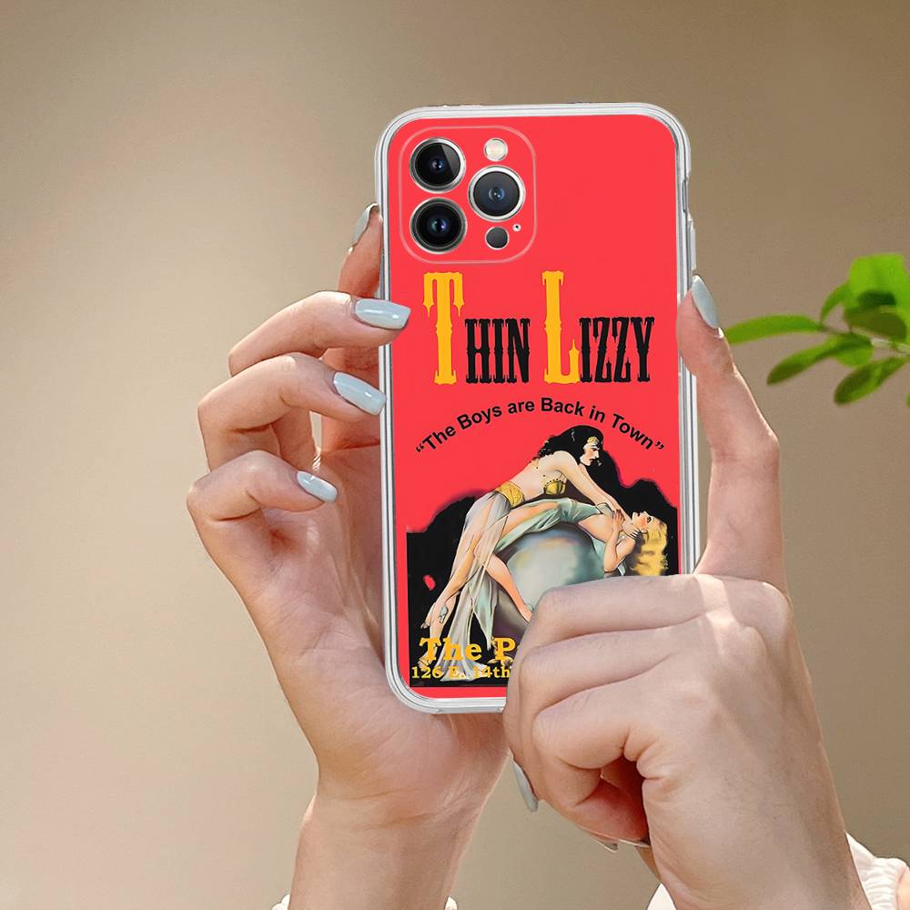 Rock Band T-Thin LizzyS Fit For IPhone 16 15 Promax Phone Case IPhone 14 11 12 High End 13 Pro Silicone