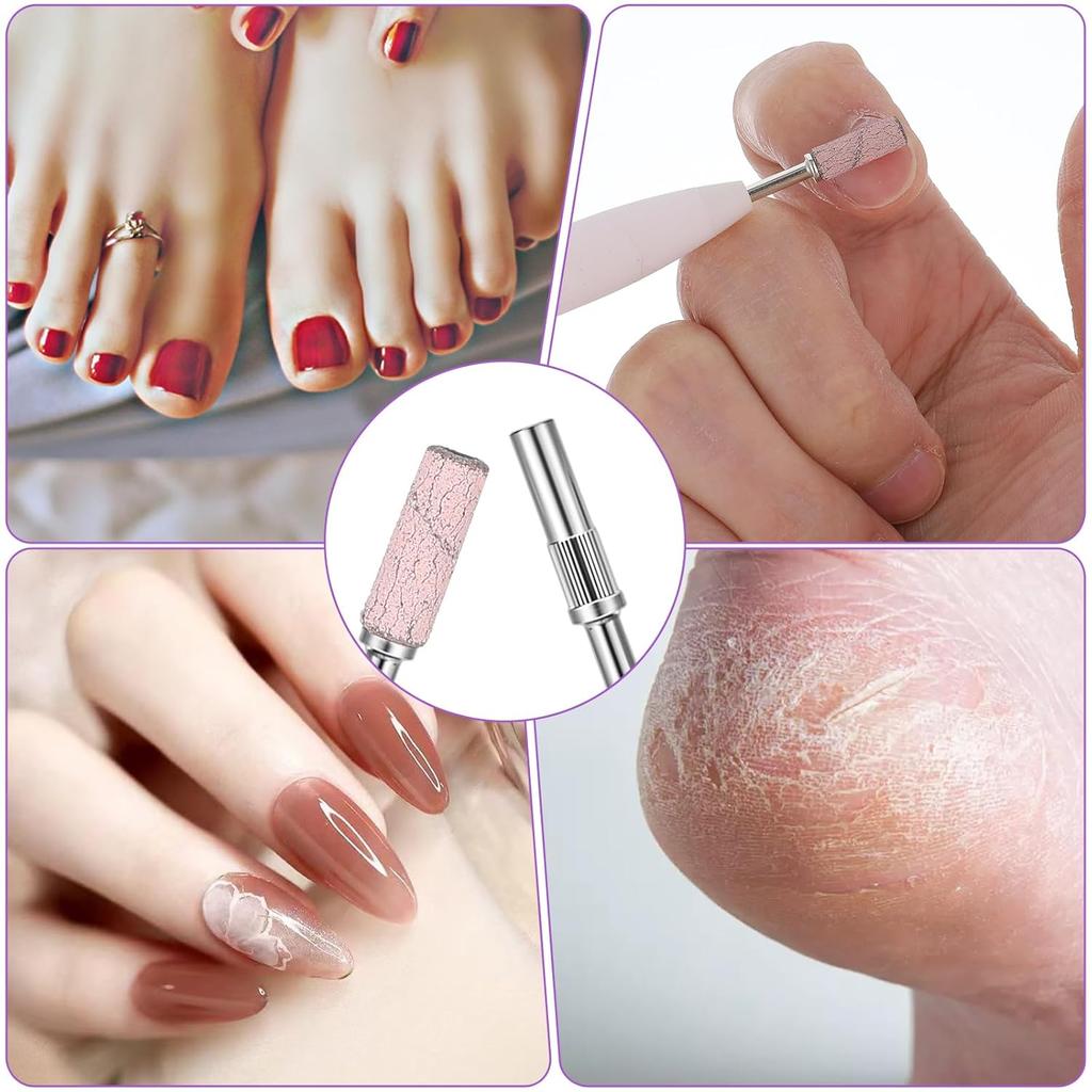 12 Pcs Mandrel Nail Drill Bits,Mandrel Bits for Small Sanding Bands,3.1 MM 3/32 Shank Mini Mandrel Bit for Acrylic Nails Manicure Pedicure Tool