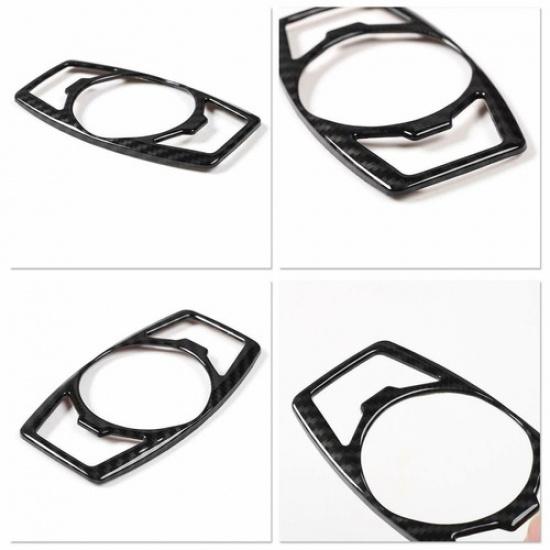 Carbon Fiber Headlight Switch Trim Decor Cover for Ford F150/Mustang 2015-