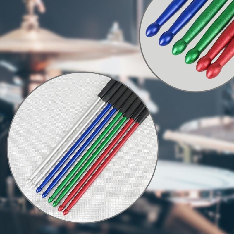 1Pair 5A Aluminum Alloys Drumstick Nonslip Drumstick for Beginner, Student, Adult