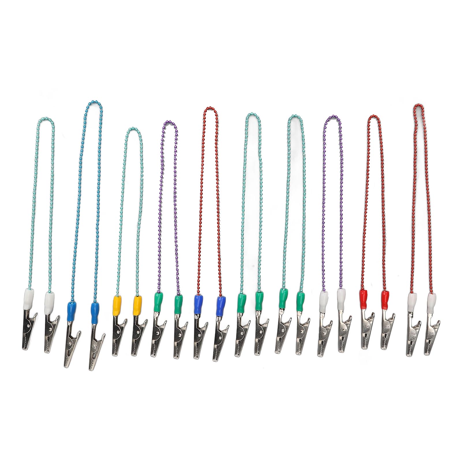 

10 шт., стоматологический держатель для нагрудников, зажим из нержавеющей стали с двойной головкой, зажим для салфеток, цепные держатели для столовой