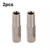 2pcs 6.35mm Insert Bit Adapter To 4mm Hex Shank Electric Screwdriver Tools